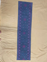 Load image into Gallery viewer, Folded navy blue tablerunner highlighting woven texture
