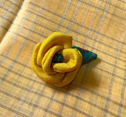 Yellow Rose Kasuti Clip