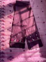 Load image into Gallery viewer, Pearl white mayur organza kasuti saree with subtle zari motifs