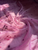 Load image into Gallery viewer, Pallu close-up of pearl white kasuti saree with mayur motifs