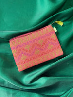 Load image into Gallery viewer, Dusty pink maharani purse with embroidered floral work
