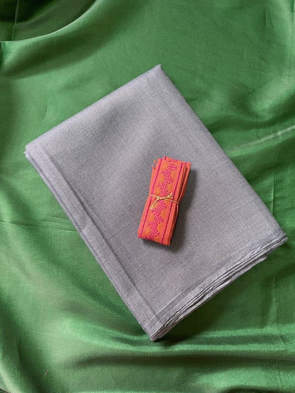 Pink tulsi men’s kurta fabric piece with woven texture close-up