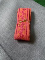 Load image into Gallery viewer, Pink tulsi men’s kurta fabric piece showing woven texture and fine detail
