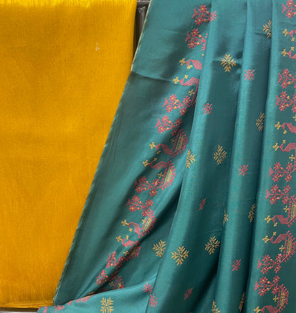 Green Golden Goose Saree