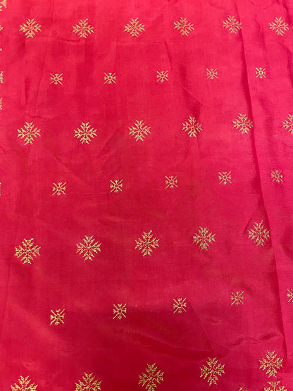 Red Golden Goose Saree