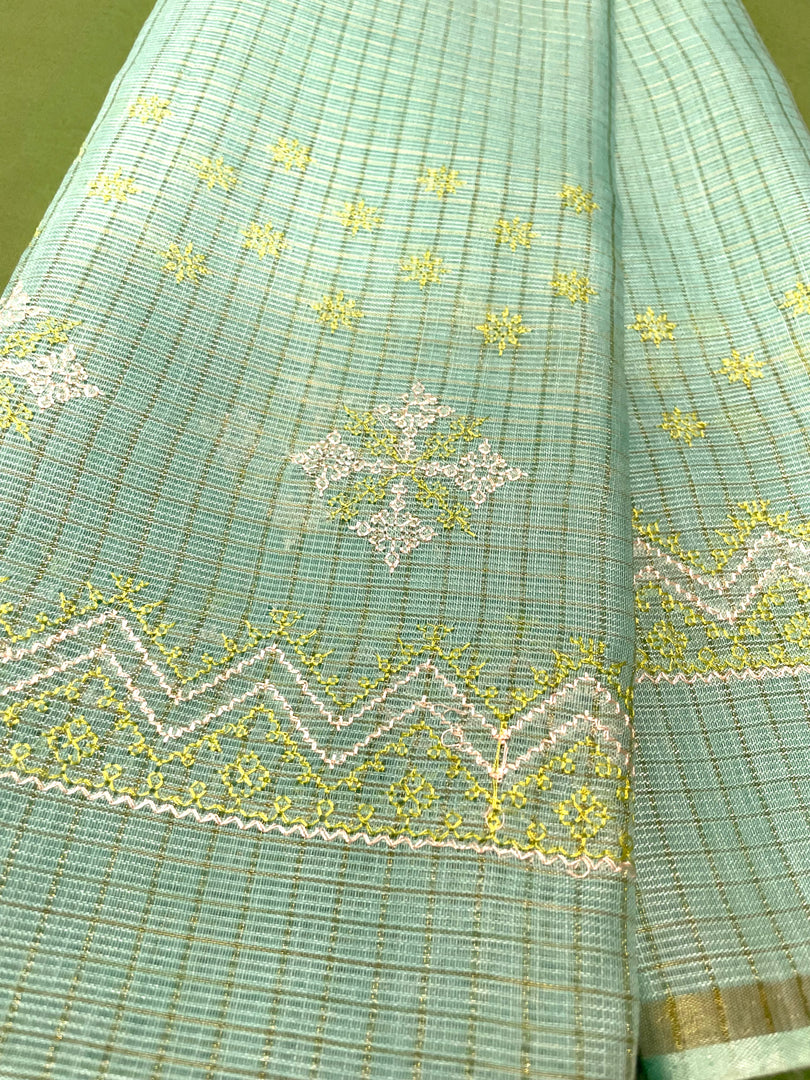 Saraswati kasuti blouse front embroidery with traditional motifs