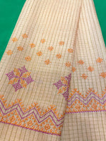 Load image into Gallery viewer, Black peacock kasuti blouse front embroidery with peacock motif
