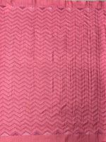Load image into Gallery viewer, Baby pink kanta stripes blouse back hook closure with striped embroidery
