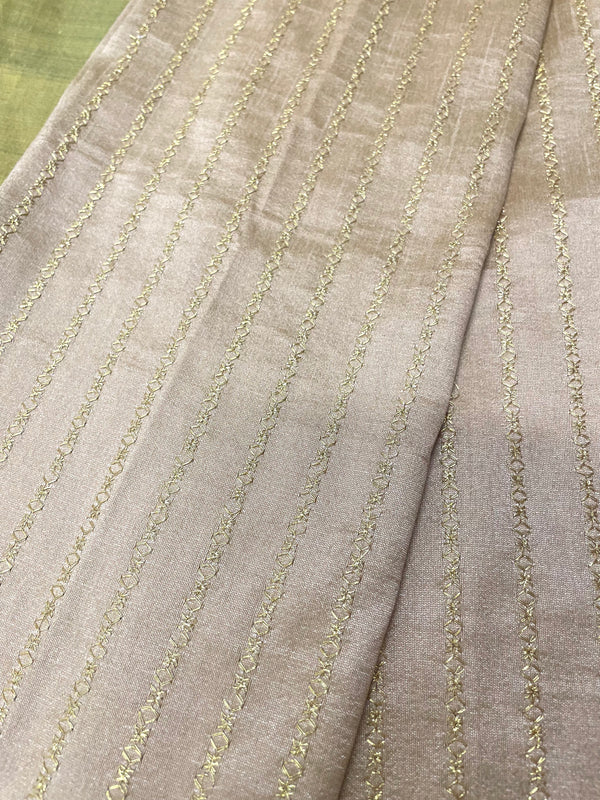 Baby pink kasuti stripes blouse front embroidery with striped motifs