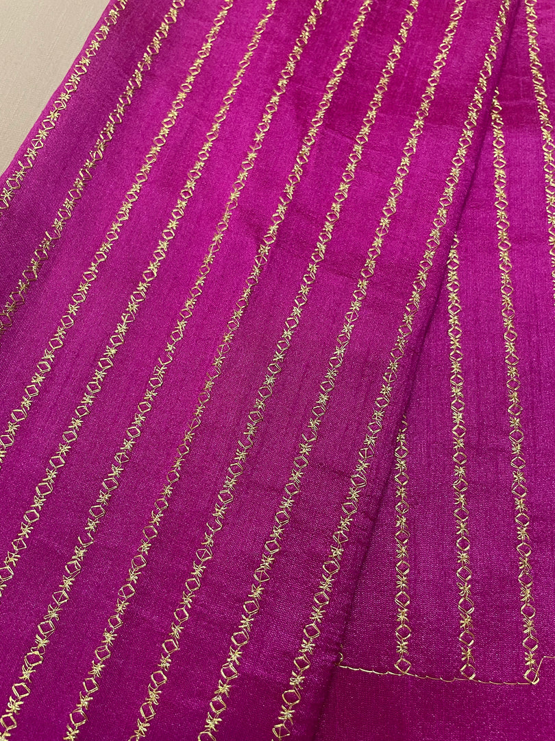Brown samay kasuti blouse front embroidery with floral motifs