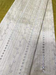 Baby pink kasuti stripes blouse front embroidery in striped design