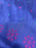 Load image into Gallery viewer, Blue kasuti garden blouse back hook closure with embroidery
