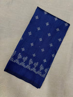 Load image into Gallery viewer, Back detail of mango kasuti blouse featuring peacock motif
