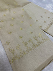 Back view of ananda blue blouse showing peacock kasuti motif