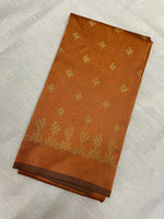 Load image into Gallery viewer, Rust orange peacock motif kasuti blouse back embroidery detail

