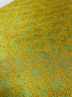 Load image into Gallery viewer, Olive green jaali kasuti blouse embroidered front design

