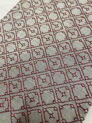 Brownish grey jaali kasuti embroidered blouse front