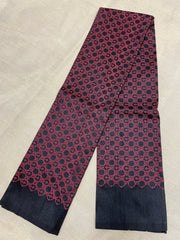 Black jaali kasuti blouse back embroidery close-up