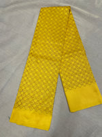Load image into Gallery viewer, Lime yellow jaali kasuti blouse sleeve embroidery close-up
