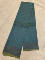 Load image into Gallery viewer, Blue green jaali kasuti blouse back embroidery detail
