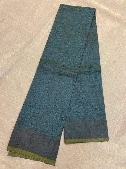 Blue green Jaali Kasuti Blouse