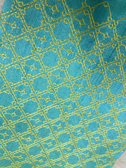 Pista green jaali kasuti blouse front design