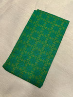 Load image into Gallery viewer, Green and mehendi kasuti garden blouse sleeve embroidery detail
