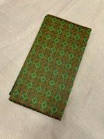 Load image into Gallery viewer, Embroidery detail on mehendi green kasuti blouse sleeve
