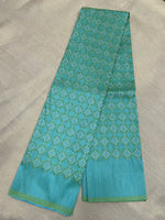 Load image into Gallery viewer, Thread embroidery close-up on pista kasuti blouse fabric
