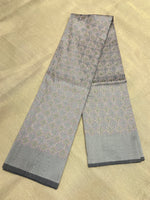 Load image into Gallery viewer, Grey kasuti bloom blouse with subtle floral embroidery
