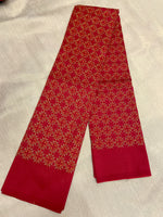 Load image into Gallery viewer, Embroidery close-up of kasuti floral patterns on red blouse
