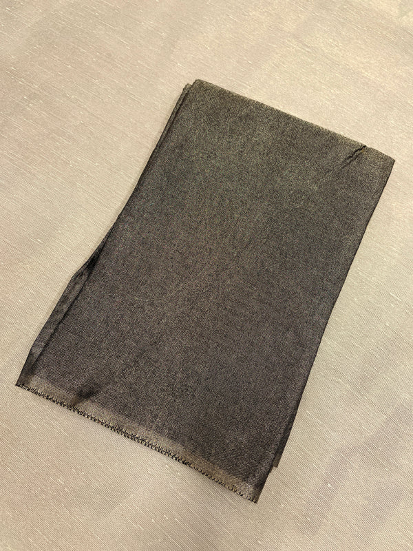 Black tissue blouse with subtle sheen and smooth woven fabric