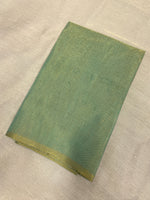 Load image into Gallery viewer, Pista green tissue blouse with lightweight sheen and woven texture
