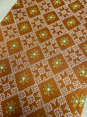 Rust brown chaya kasuti blouse with fine ethnic embroidery