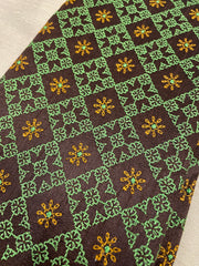 Coffee brown chaya kasuti blouse with intricate floral embroidery