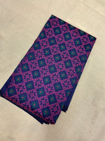 Load image into Gallery viewer, Embroidered sleeve view of navy blue kasuti traditional blouse
