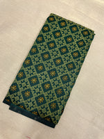 Load image into Gallery viewer, Forest green kasuti blouse with sleeve embroidery detail
