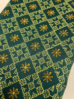 Load image into Gallery viewer, Forest green kasuti embroidered blouse front view
