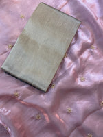 Load image into Gallery viewer, bohemian rose organza saree with floral embroidery on sheer drape
