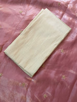 Load image into Gallery viewer, deep brick flora organza saree with sheer fabric and floral motifs
