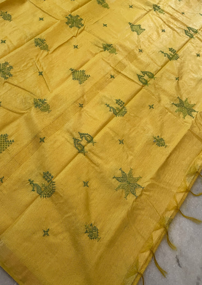 Sunflower Yellow Kasuti Ooru Saree