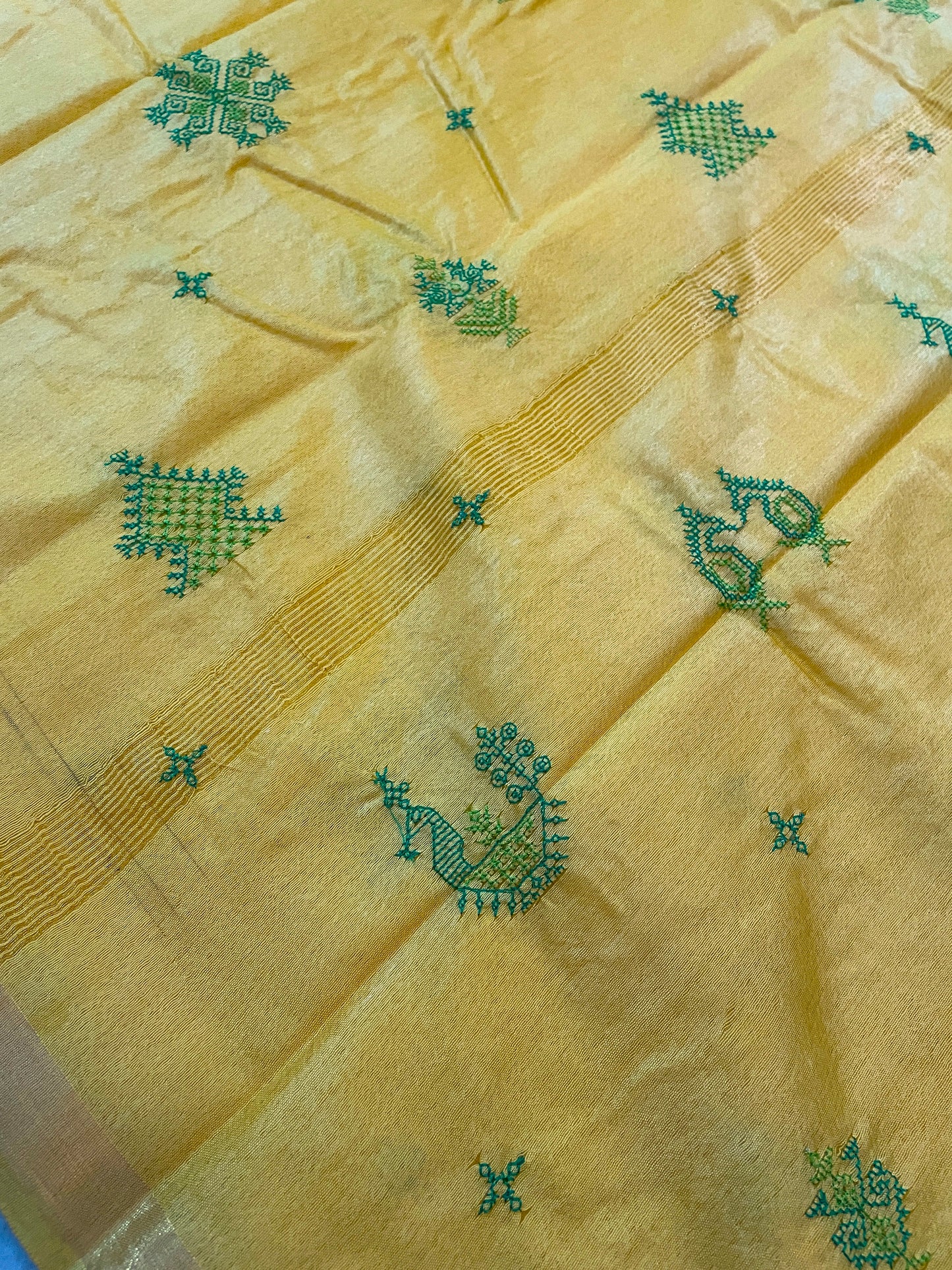 Sunflower Yellow Kasuti Ooru Saree