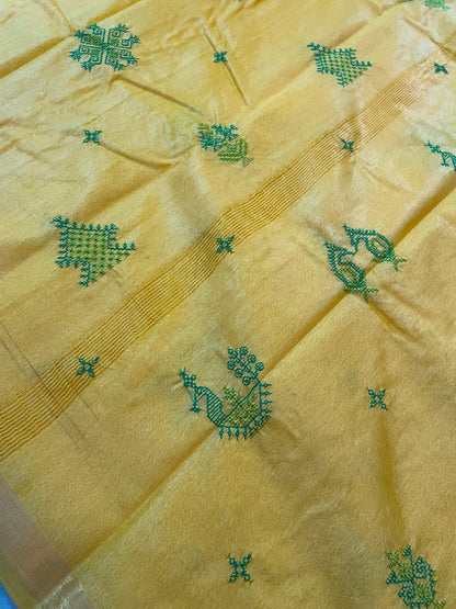 Sunflower Yellow Kasuti Ooru Saree