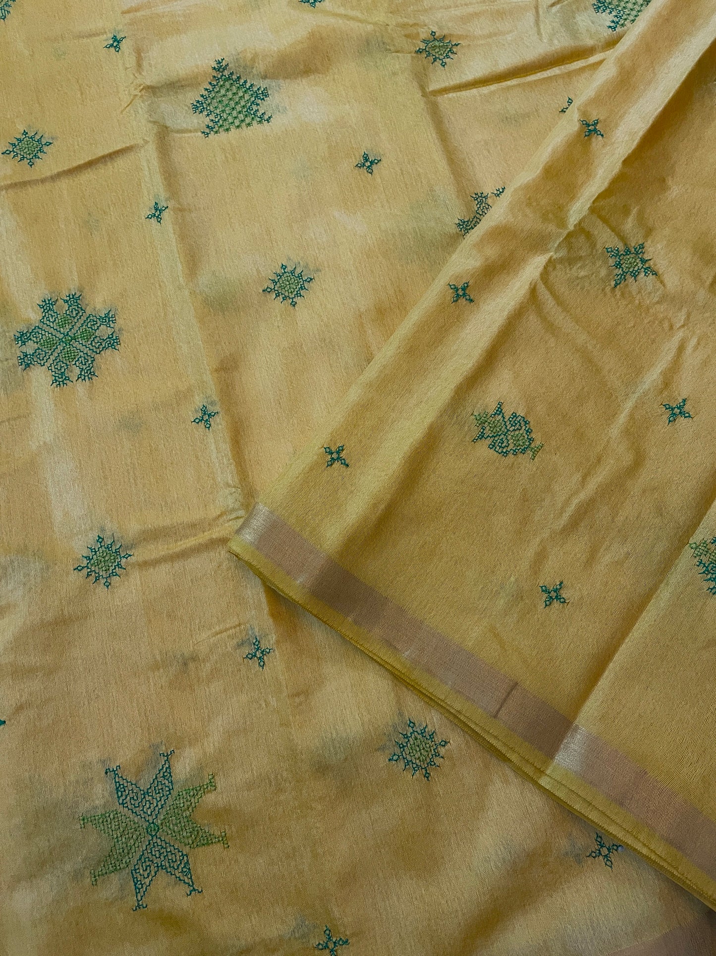 Sunflower Yellow Kasuti Ooru Saree