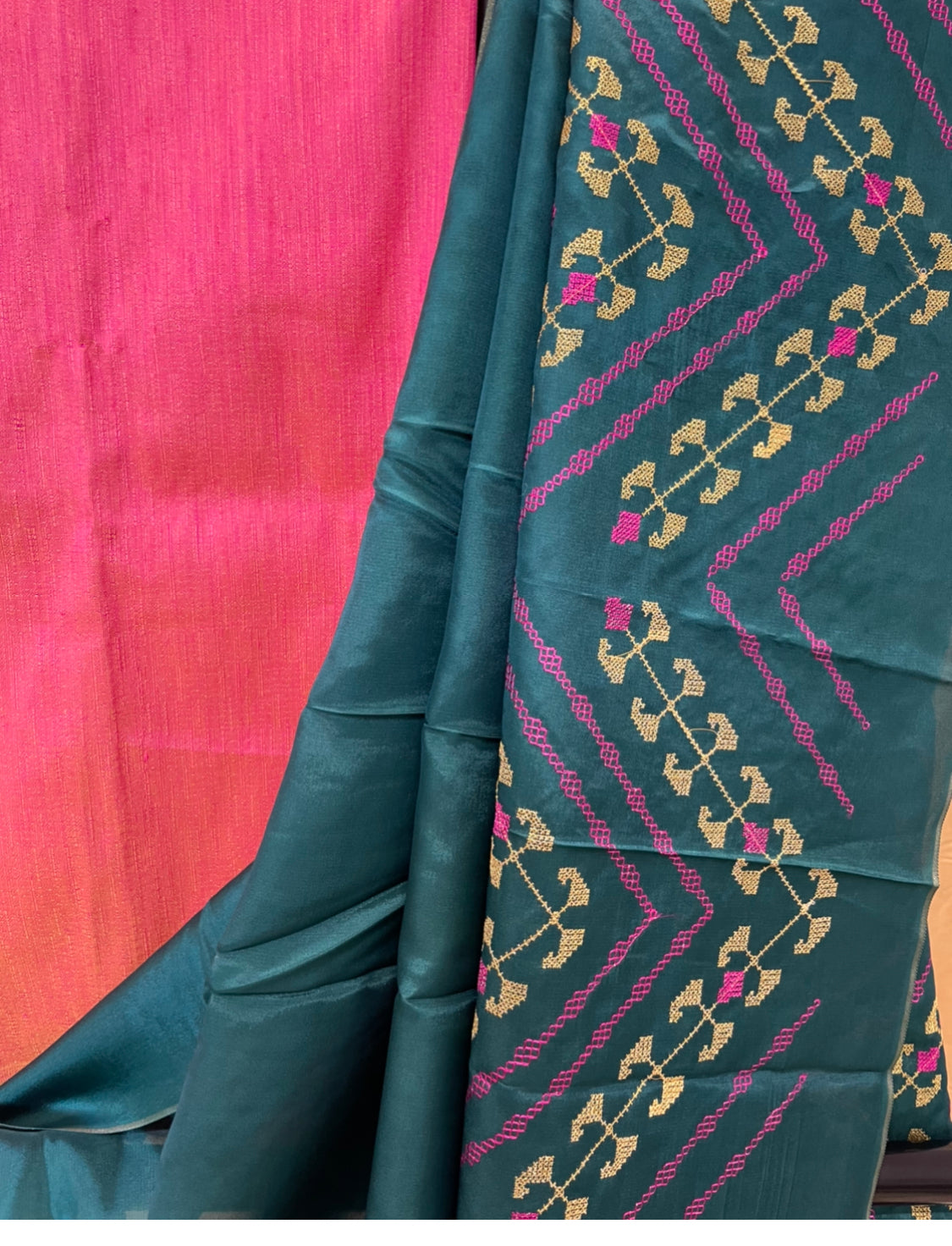 Green Paisley Temple Saree