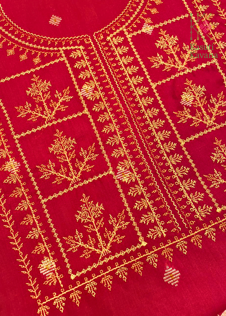 Handloom Cotton Tulsi Checks Kurta Set
