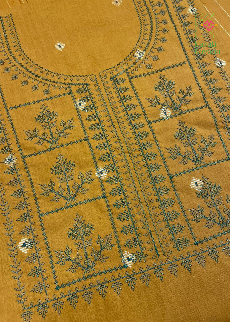 Handloom Cotton Tulsi Checks Kurta Set