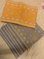 Load image into Gallery viewer, Hampi garike kasuti table set with embroidered weave close-up
