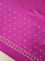 Load image into Gallery viewer, Magenta blouse with peacock motif kasuti embroidery front
