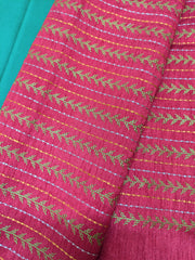 Magenta village kasuti blouse with hand embroidery front